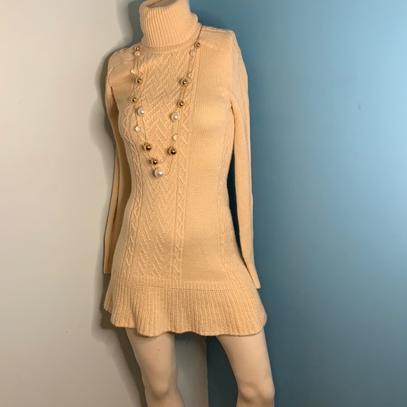 Theory Dresses & Skirts - Theory  Dashana Leuna tall petite turtleneck sweater dress in off-white